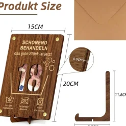 Giftota Witzige Geldgeschenke aus Holz zum 65. Geburtstag für Mann & Frau