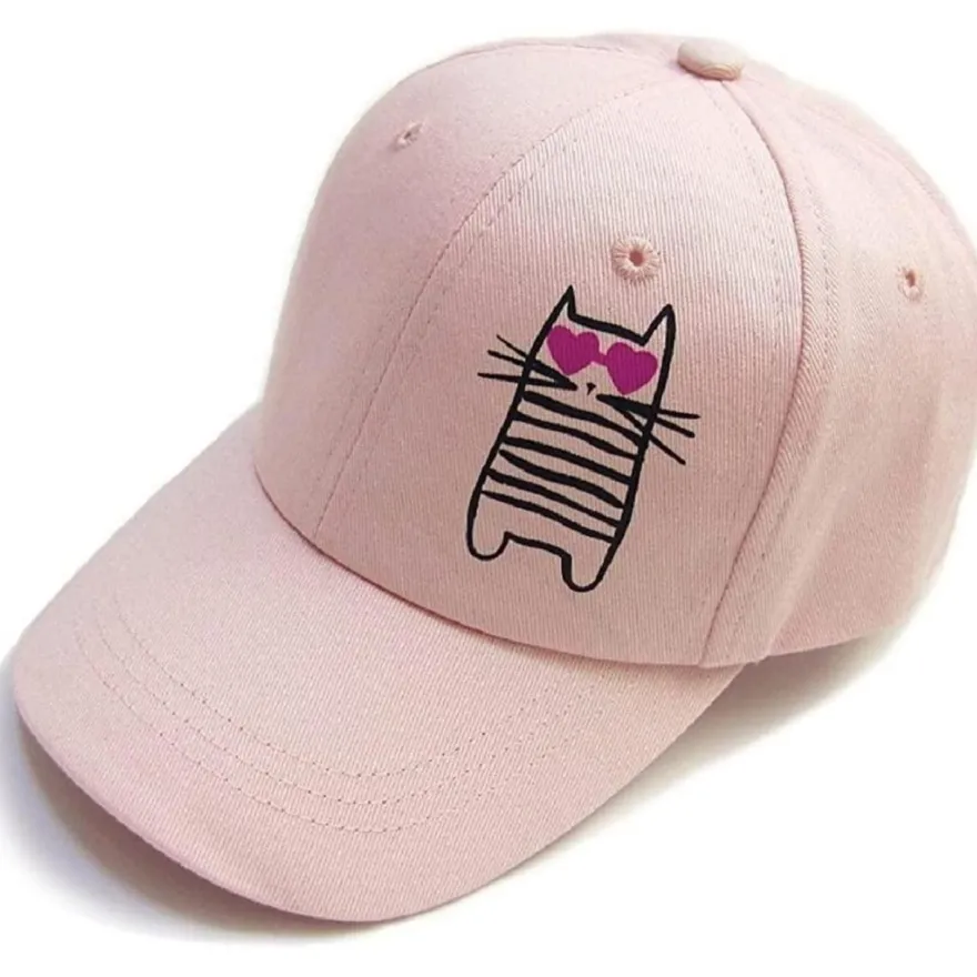 Gifts Treat Kinder Baseball Cap Mädchen mit tanzender Katze, Sonnenhut Sommer