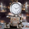 Gilde Stand-/ Tischuhr, Roboter,