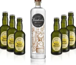 Gin Tonic Set - Friedrichs Dry Gin 0,7l 700ml (45% Vol) + 6x Fentimans Tonic Wa