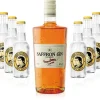 Gin Tonic Set - Saffron Gin 0,7l 700ml (40% Vol) + 6x Thomas Henry Tonic Water