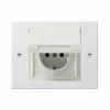 Gira TX44 Steckdose mit Klappdeckel und Rahmen reinweiss 445466/021166