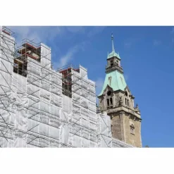 Gitterplane für Gerüste 2,70 x 10 m 200 g/m² Weiss/Transluzent