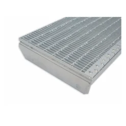 Gitterroststufe Treppenstufe Maße: 1000x270 mm 30/10 mm S235JR (St37-2), im Vollbad