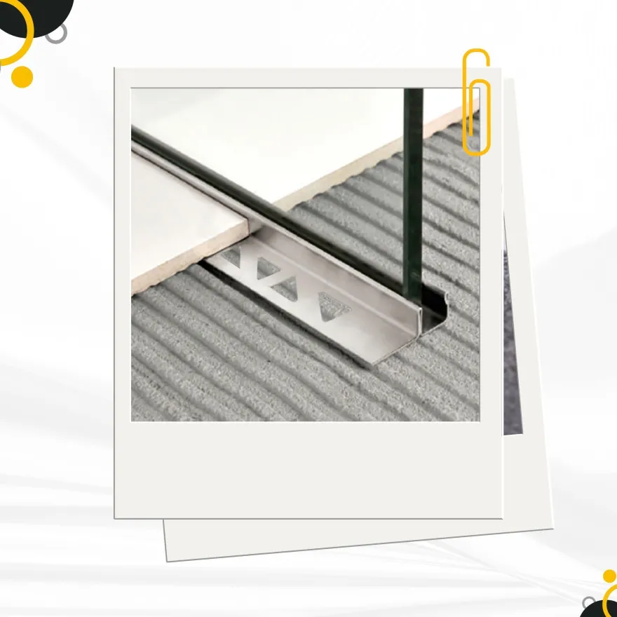 Glas-Fliesenprofil Edelstahl Klemmprofil Wandprofil V2A 2m H19mm