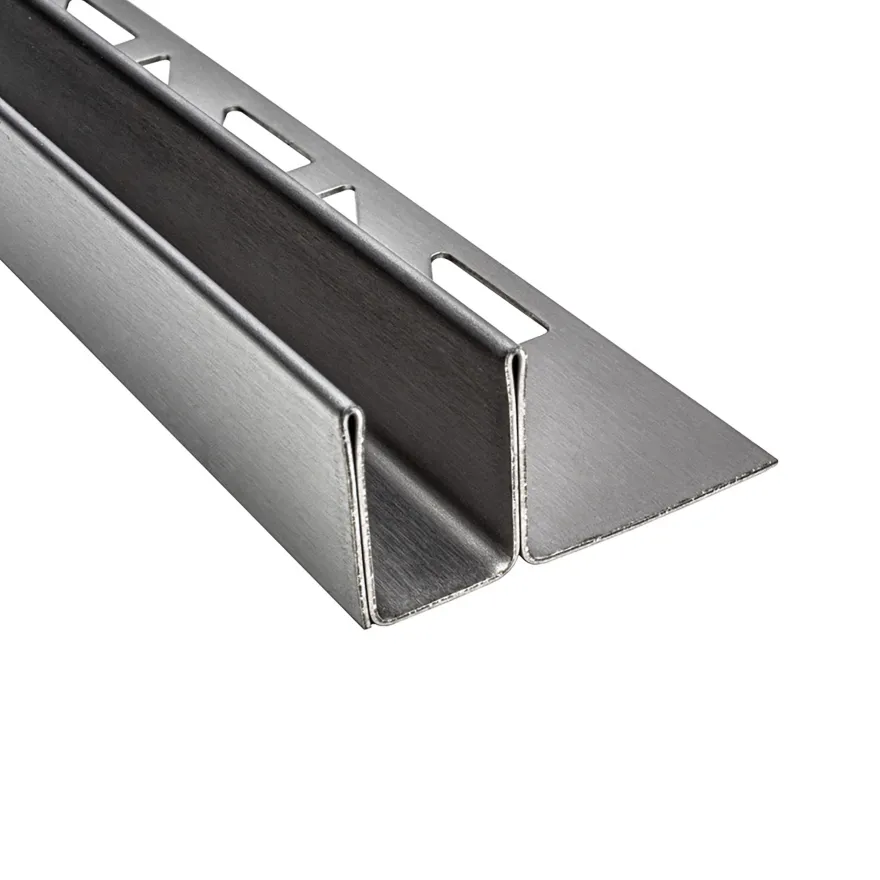 Glas-Fliesenprofil Edelstahl Klemmprofil Wandprofil V2A 2m H19mm