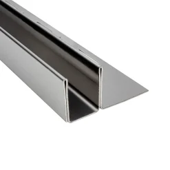 Glas-Fliesenprofil Edelstahl Klemmprofil Wandprofil V2A 2m H19mm