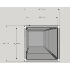 Glasvitrine Alu Unterschrank Vitrinenschrank 40 cm beleuchtet Schloss Spiegel