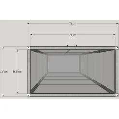 Glasvitrine C abschließbar 80 cm Alu Vitrinenschrank beleuchtet mit Spiegel