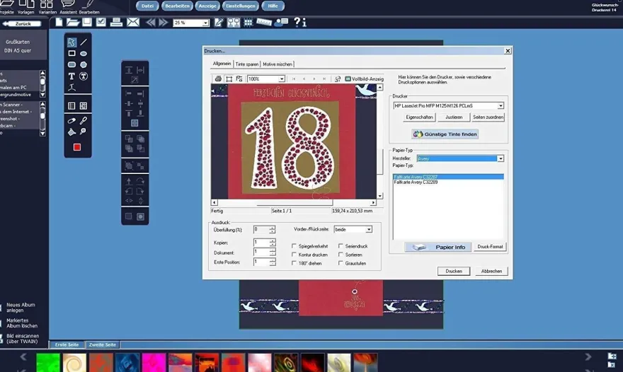 Gl�ckwunsch-Druckerei & Einladungs-Druckerei Paket - 2 Vollversionen - Download