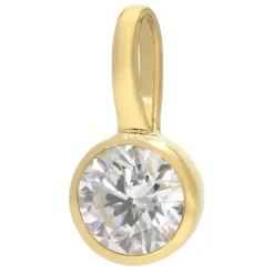GLIZZ Schmuck Anhänger Gold 333 Lab Grown Diamant 0,25 ct + vergoldete Kette GL1455