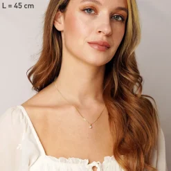 GLIZZ Schmuck Anhänger Gold 333 Lab Grown Diamant 0,25 ct + vergoldete Kette GL1455