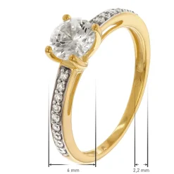 GLIZZ Schmuck Damenring Gold 333/8K mit Zirkonia GL8762