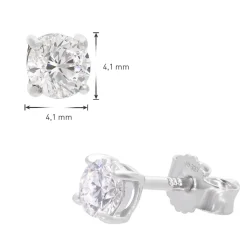 GLIZZ Schmuck Lab Grown Diamant-Ohrringe 0,50 ct Weißgold 333 Ohrstecker GL1073