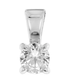 GLIZZ Schmuck Lab Grown Diamant Anhänger 0,25 ct Weißgold an Silberkette GL1069-45