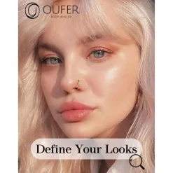 20G Nasenpiercing Silber 925 CZ Nase Stud Ring Hoop nostril piercing OUFER