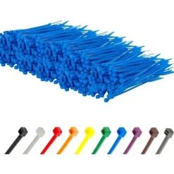 Gocableties Kabelbinder Blau, 100mm x 2,5mm, 1000 Stück, 8,1 kg Zugfestigkeit