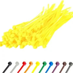 Gocableties Kabelbinder Gelb, 100 Stück, 100 mm x 2,5 mm, 8,1 kg Zugfestigkeit