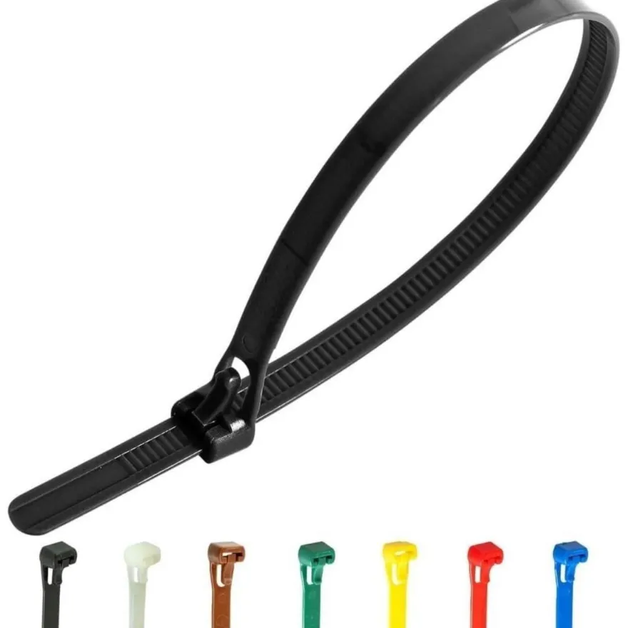 Gocableties Wiederverschließbare Kabelbinder, 150 mm x 7,6 mm, 100 Stück