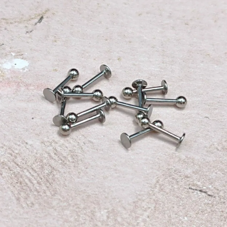 Gojewen 12er Lippenpiercing Stecker 1,2mm Chirurgenstahl Labret Helix Tragus