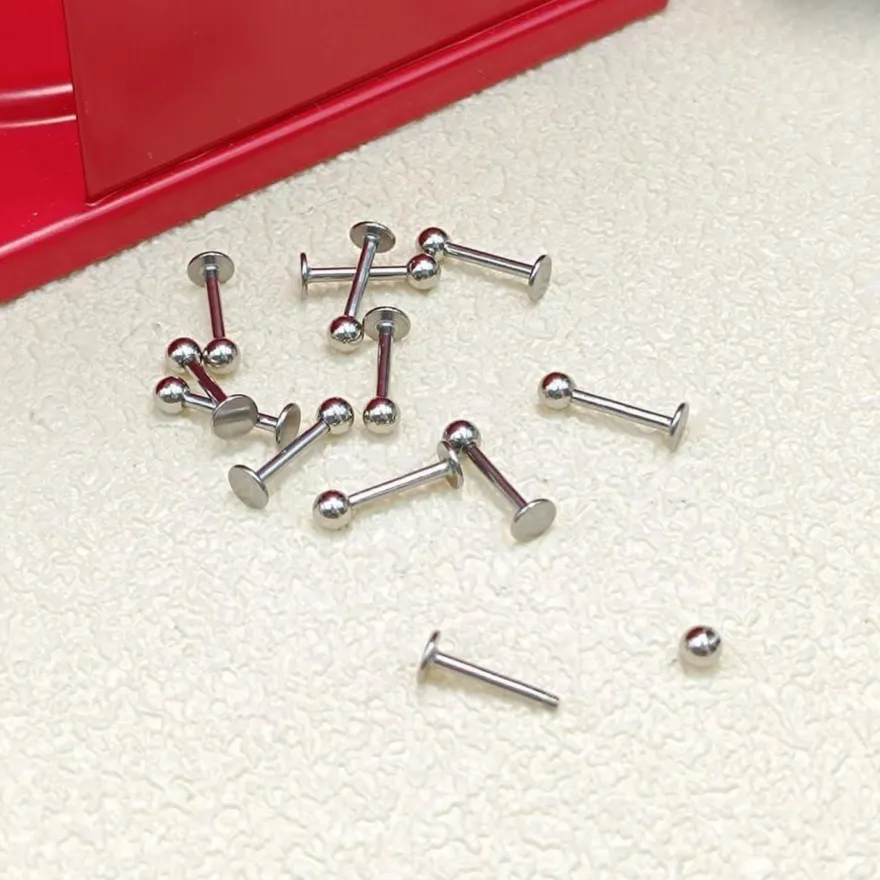 Gojewen 12er Lippenpiercing Stecker 1,2mm Chirurgenstahl Labret Helix Tragus
