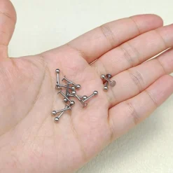 Gojewen 12er Lippenpiercing Stecker 1,2mm Chirurgenstahl Labret Helix Tragus