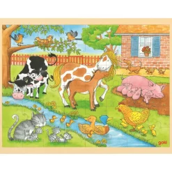 Goki Holzpuzzle - Auf dem Bauernhof, 48tlg