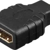 goobay HDMI Adapter HDMI+ A Buchse auf HDMI+ D Micro Stecker vergoldet schwarz