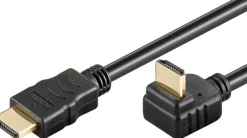 goobay High Speed HDMI 270° Kabel mit Ethernet vergoldet schwarz 5 m (Bulk)