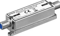 goobay LTE/4G Sperrfilter F Buchse auf F Buchse silber (Bulk)