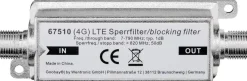 goobay LTE/4G Sperrfilter F Buchse auf F Buchse silber (Bulk)