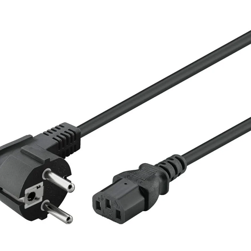 goobay Schutzkontakt/Geräte C13 Netzkabel 5,0 m schwarz
