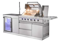 Goriller® Silverback S1 Outdoor-Küche, Gasgrill mit Kühlschrank-Waschbecken