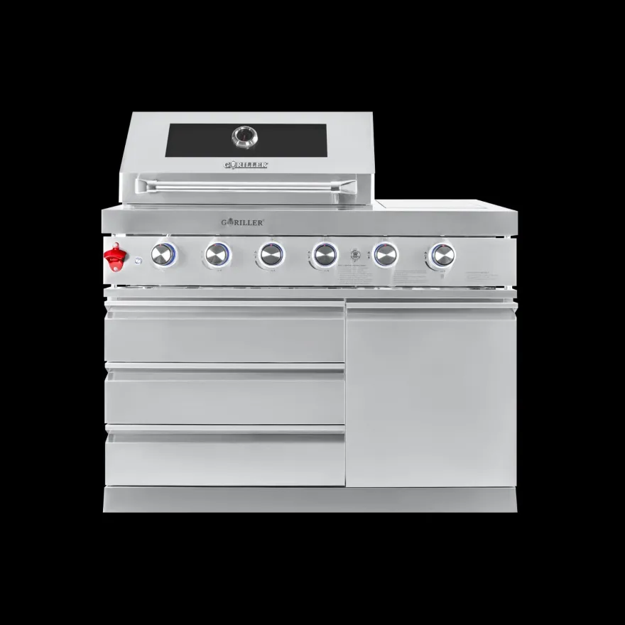 Goriller® Silverback S1 Outdoor-Küche, Gasgrill mit Kühlschrank-Waschbecken