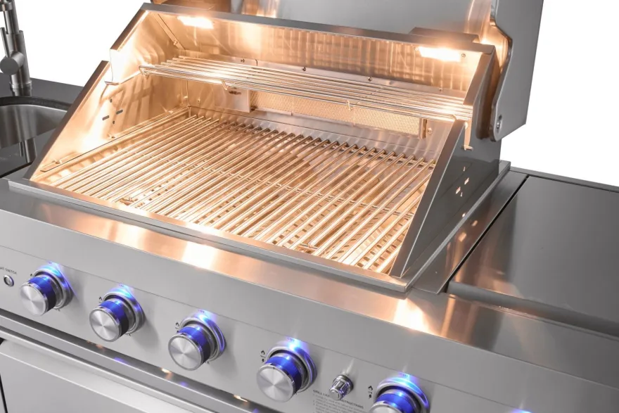 Goriller® Silverback S1 Outdoor-Küche, Gasgrill mit Kühlschrank-Waschbecken