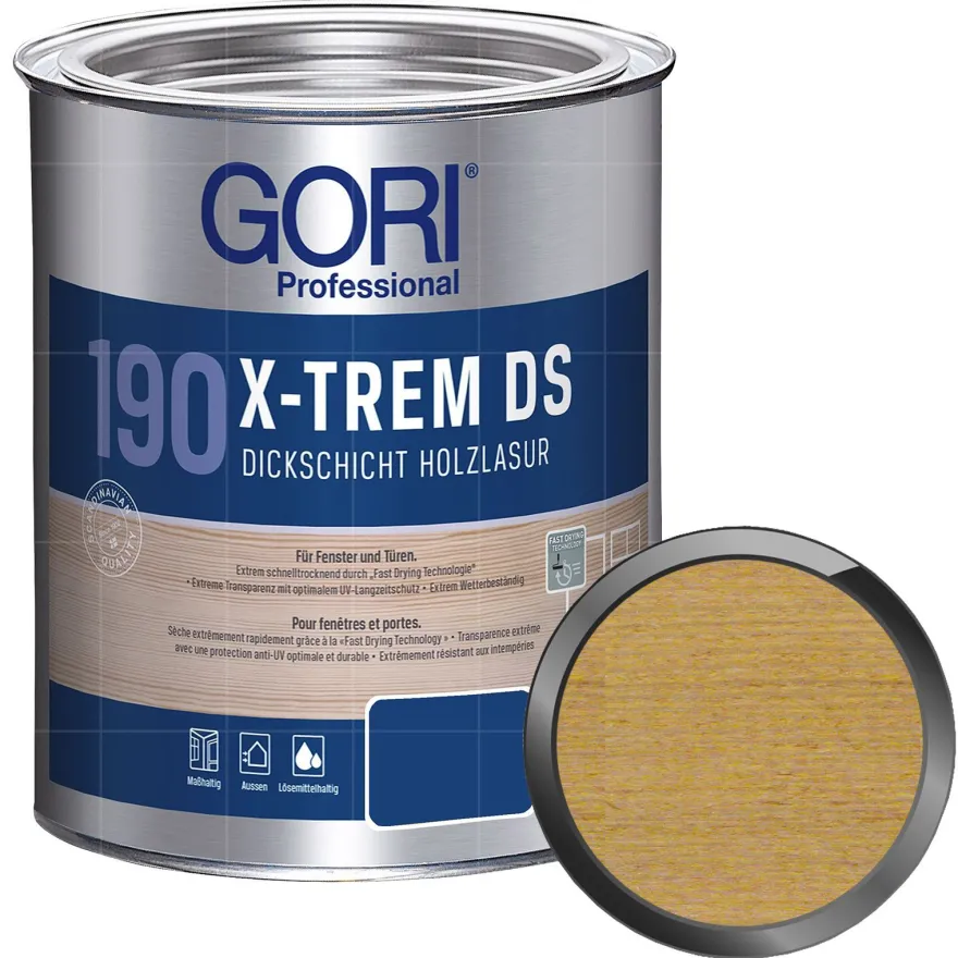 GORI 190 X-TREM DS 0.75 LTR Dickschichtlasur Holzlasur Holzschutzlasur UV-Schutz