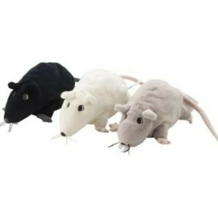 Gosig Ratten Plüschtiere 13 Stück Set Weiß Grau Schwarz Plüsch Spielzeug