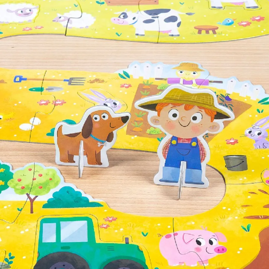 Goula 53176 Bauernhof Puzzle XXL 18 Teile