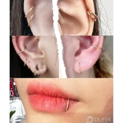 16G 2pcs Helix Silber Chirurgenstahl Rook Tragus Conch Cartilage Earring