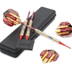 16 Gramm Cuesoul Soft Tip Darts Set mit Slim Case - 2 Dart Sets & 3 Barrel