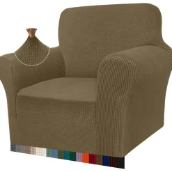 Granbest High Stretch Sofabezug Khakigrün 1-Sitzer - Moderner Jacquard