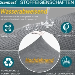 Granbest Stretch Wasserdichter Sofabezug, 1 Stück Jacquard Spandex Couchbezug