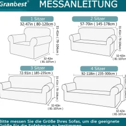 Granbest Stretch Wasserdicht Sofabezug 1 Stück Spandex Jacquard Elastische