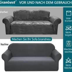Granbest Stretch Wasserdicht Sofabezug 1 Stück Spandex Jacquard Elastische