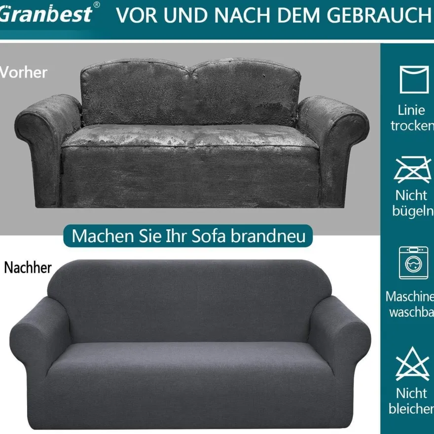 Granbest Stretch Wasserdicht Sofabezug 1 Stück Spandex Jacquard Elastische