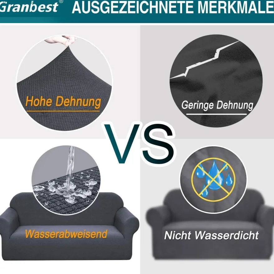 Granbest Stretch Wasserdicht Sofabezug 1 Stück Spandex Jacquard Elastische