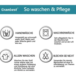 Granbest Wasserdichter Armloser Futonbezug, Hoher Stretch Sofaschutz für