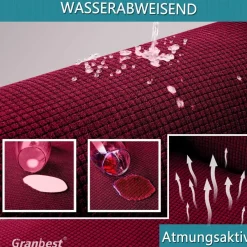 Granbest Wasserdichter Armloser Futonbezug, Hoher Stretch Sofaschutz für