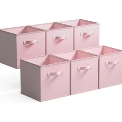 GRANNY SAYS Aufbewahrungswürfel aus Stoff, 6er Set, Rosa, 26,7 x 26,7 x 28 cm