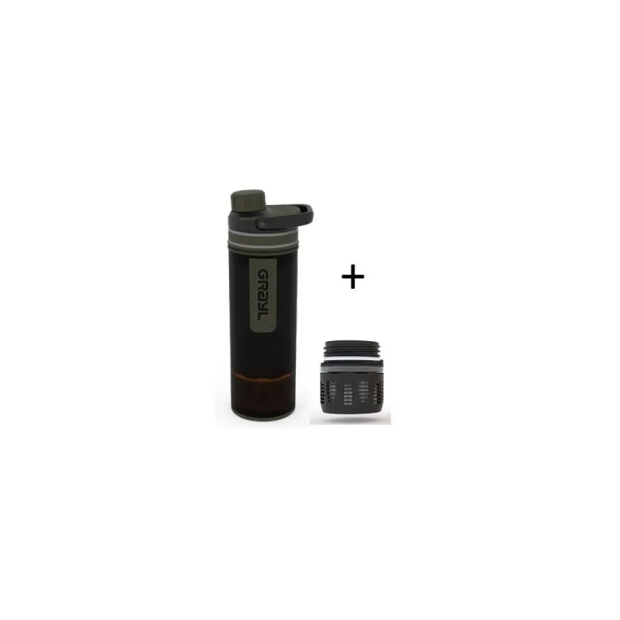 GRAYL UltraPress Purifier Bottle Camp Black + Ersatzfilter